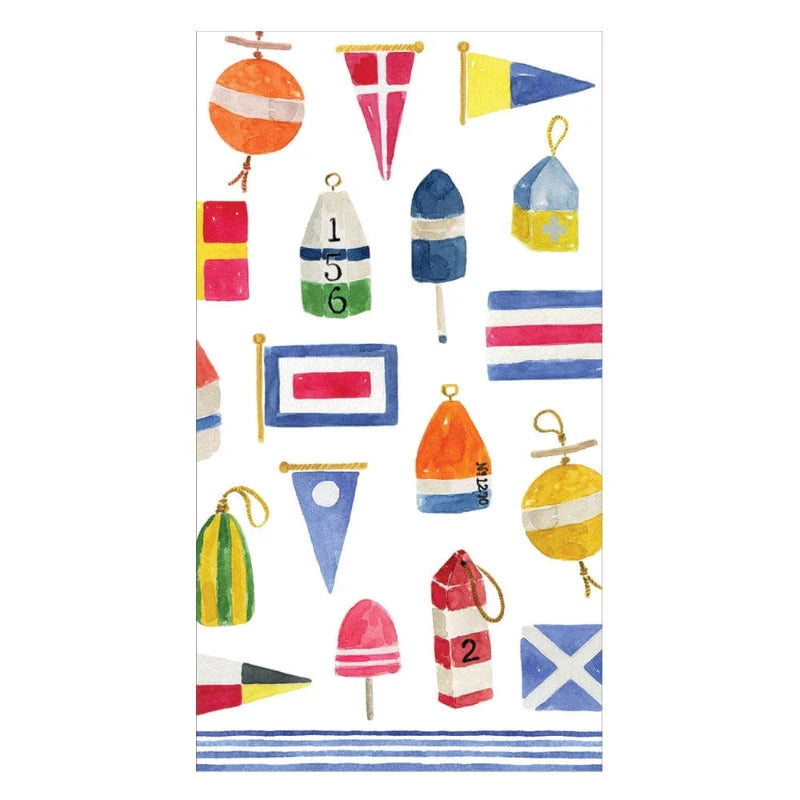 Premium Nantucket Style Guest Towels - Soft, Absorbent Cotton Bath Towels for Bathroom, Spa & Beach - Perfect for Hotels, Vacation Rentals & Home Decor