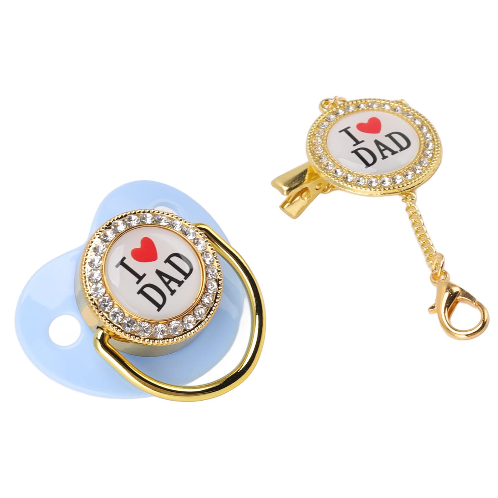 Alomejor Rhinestone Silicone Baby Pacifier - Cute & Safe Soother for Infants 6-18 Months - Perfect for Daycare, Travel & Comforting Fussy Babies