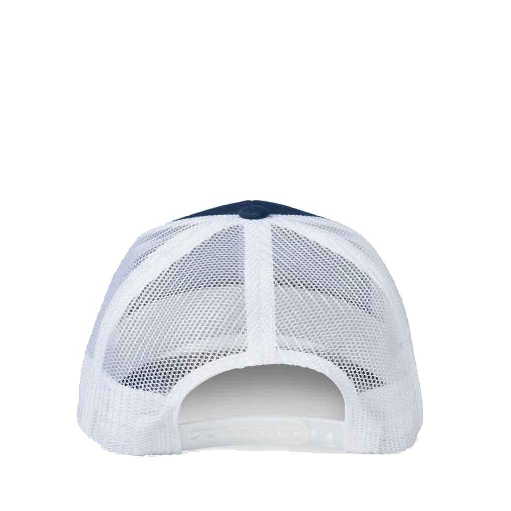 Brixton Crest X MP Mesh Cap - Dark Denim & White | Adjustable Snapback Hat for Men & Women | Perfect for Outdoor Sports, Streetwear Fashion & Casual Wear
