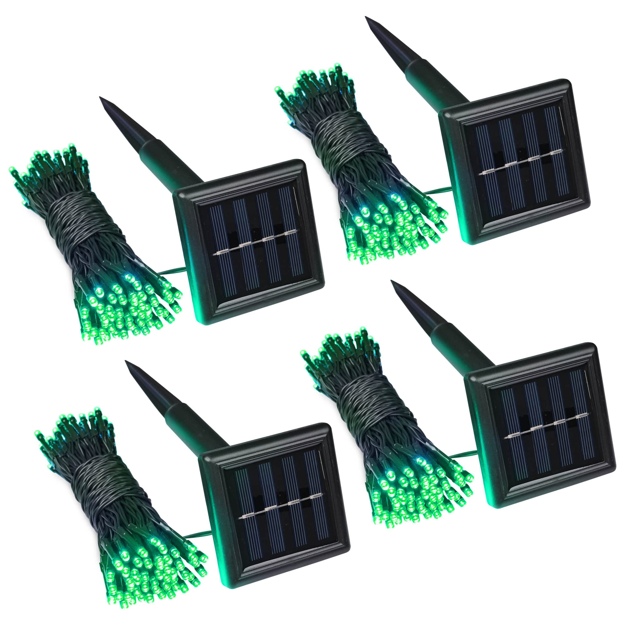 Yescom 4Pcs 36FT 100 LED Solar String Lights - Waterproof Outdoor Christmas Lights for Garden, Yard, Tree - Solar Powered Decorative Lighting for Wedding, Party, Patio & Holiday Decor