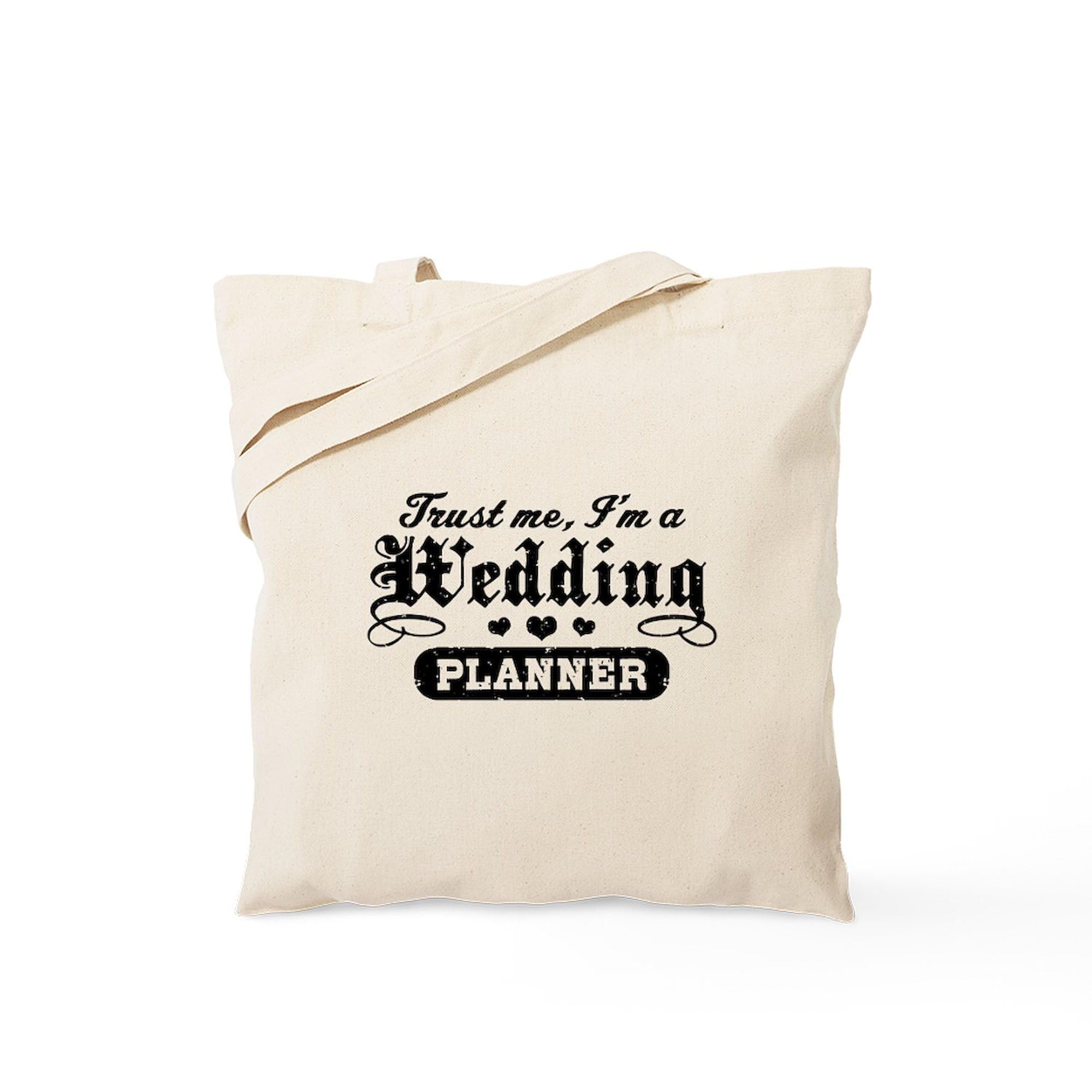 Trust Me I'm A Wedding Planner - Natural Canvas Tote Bag | Reusable Grocery Shopping Bag for Bridal Planners, Bachelorette Parties & Wedding Events