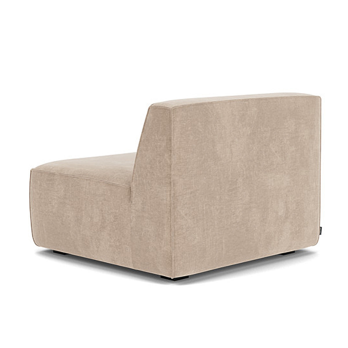 Modern Dane Fabric 1-Seater Modular Armless Sofa - Perfect for Small Spaces, Apartments & Contemporary Living Rooms