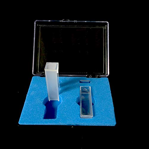 AFI-0100 100mm Quartz Glass Cuvette for UV Spectrophotometer - 2 Pcs/Box - Ideal for Laboratory Spectroscopy, Chemical Analysis & Optical Measurements