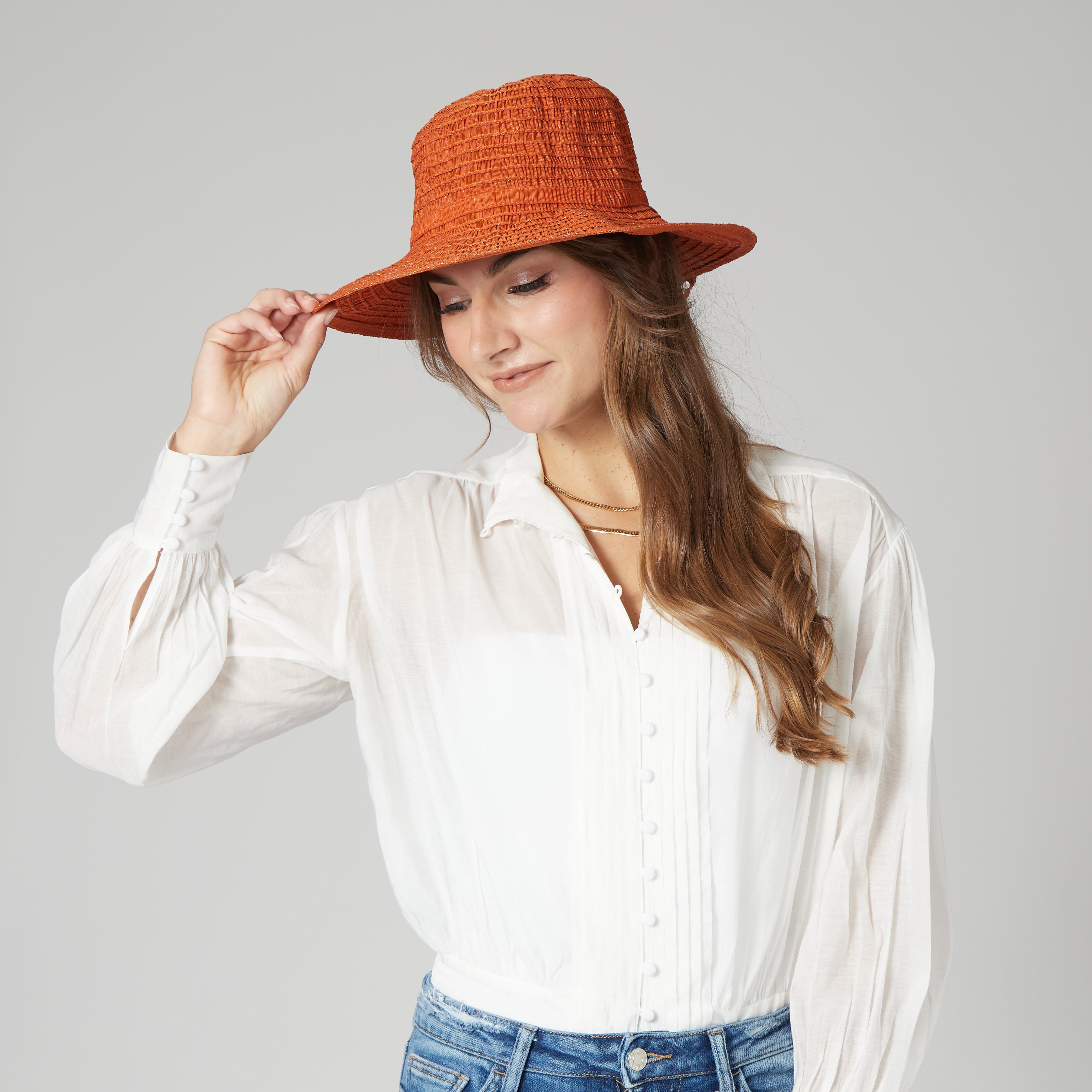 Elegant Women's Shimmery Ribbon Sun Hat - UV Protection Wide Brim Beach Hat for Summer, Outdoor, Travel & Vacation