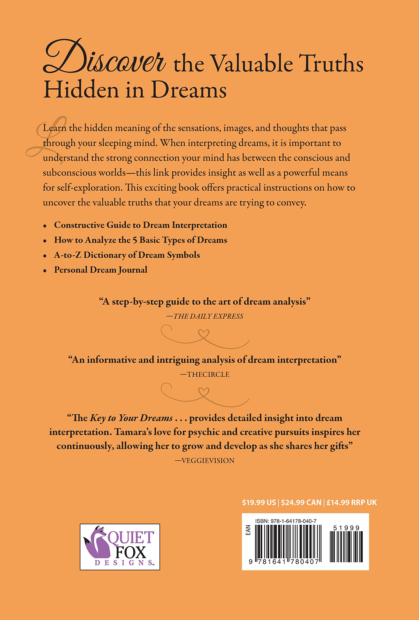 Dream Journal & Interpretation Guide: A-Z Dictionary to Decode Your Dreams with Lined Pages for Journaling (Quiet Fox Designs) - Perfect for Self-Discovery, Sleep Analysis & Personal Growth