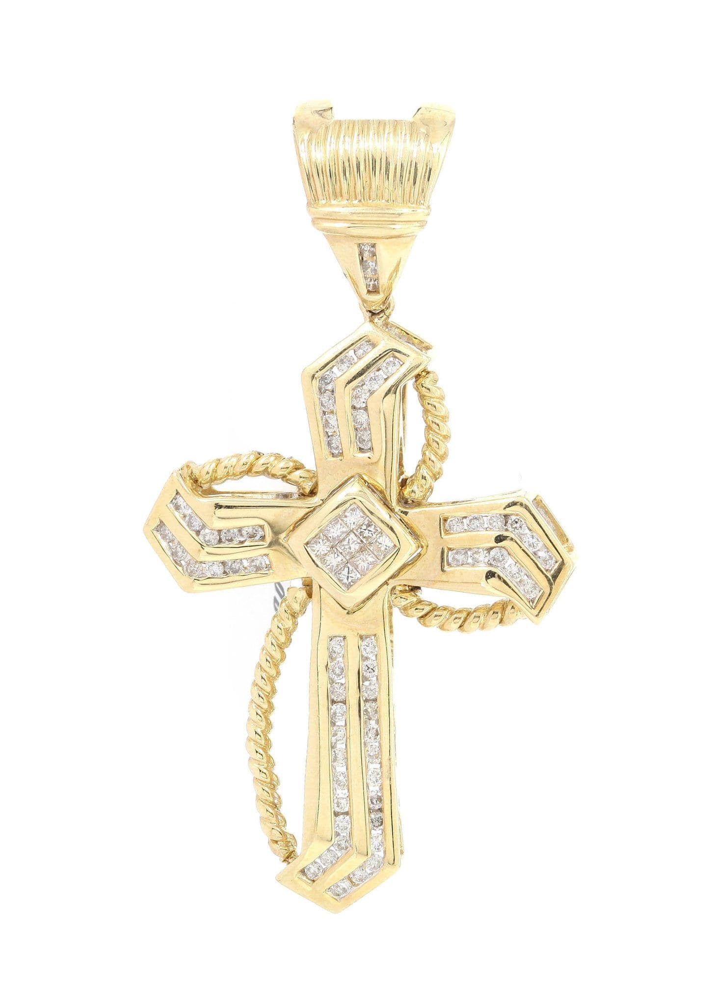 0.52 Carat Diamond Cross Pendant Necklace - 9.7 Grams Solid Gold Jewelry for Women - Perfect for Gifts, Weddings & Special Occasions
