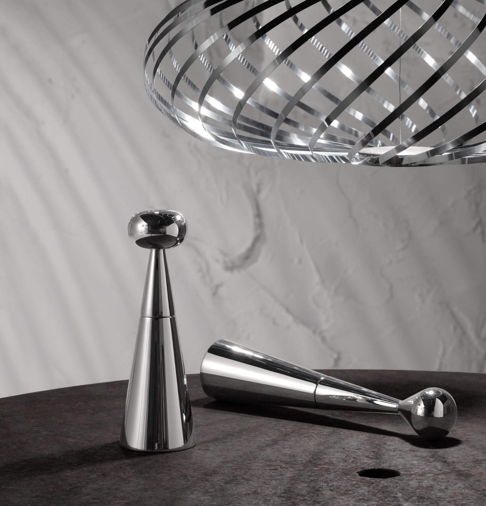 TOM DIXON Mill Grinder - Premium Small 37g Salt & Pepper Grinder Set - Perfect for Kitchen, Dining Table & Gift Giving
