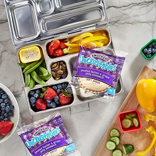 Smucker's Uncrustables Peanut Butter & Grape Jelly Sandwiches - 10 Pack | No High Fructose Corn Syrup, Non-GMO, 6g Protein per Sandwich | Perfect for School Lunches, Snacks & On-the-Go Meals