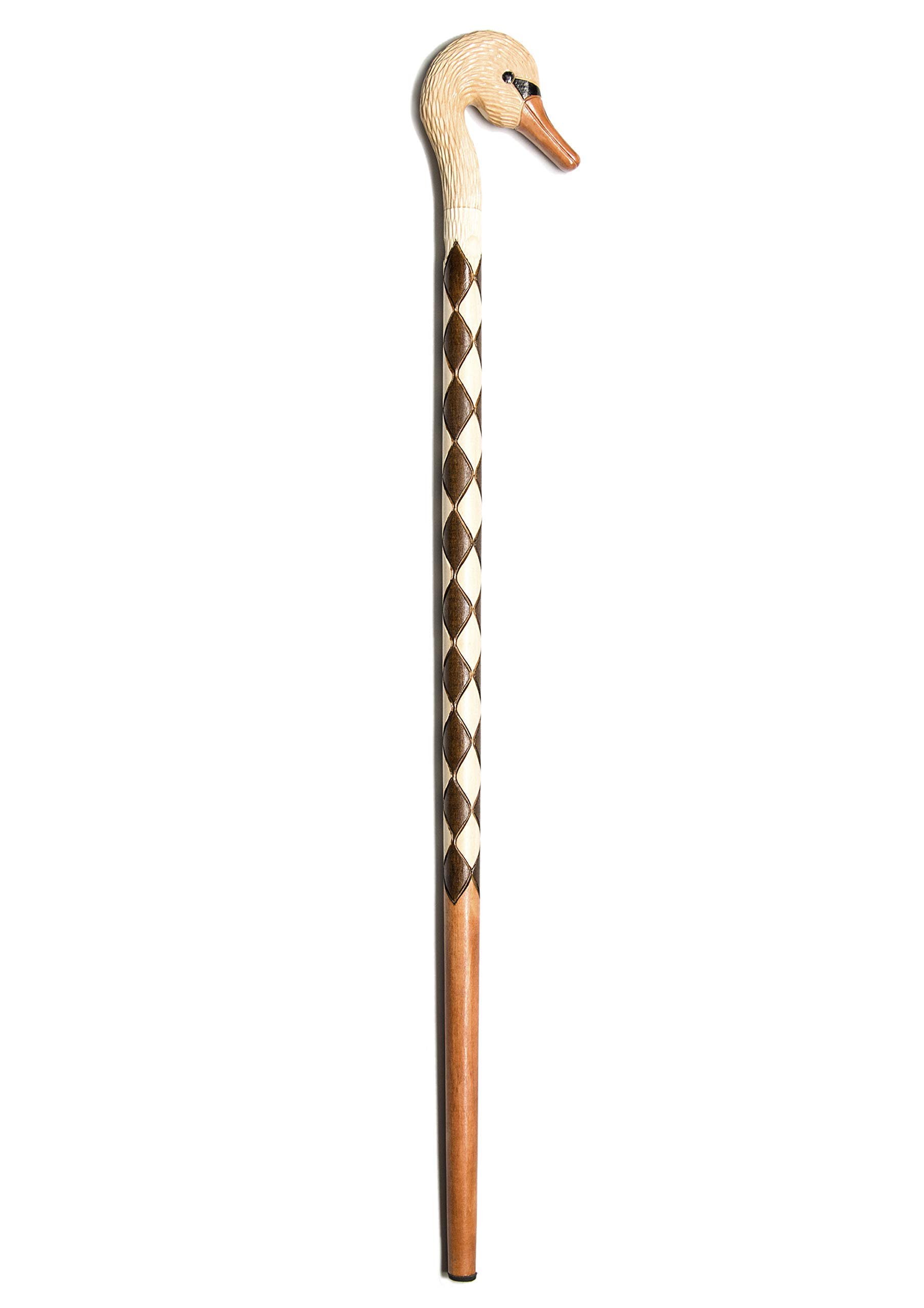 Elegant Swan Head Wooden Walking Cane for Women - Handcrafted Goose Design Hiking Stick - Adjustable Height Walking Aid for Seniors & Outdoor Enthusiasts - Perfect for Daily Use, Hiking, and Fashion Accessory