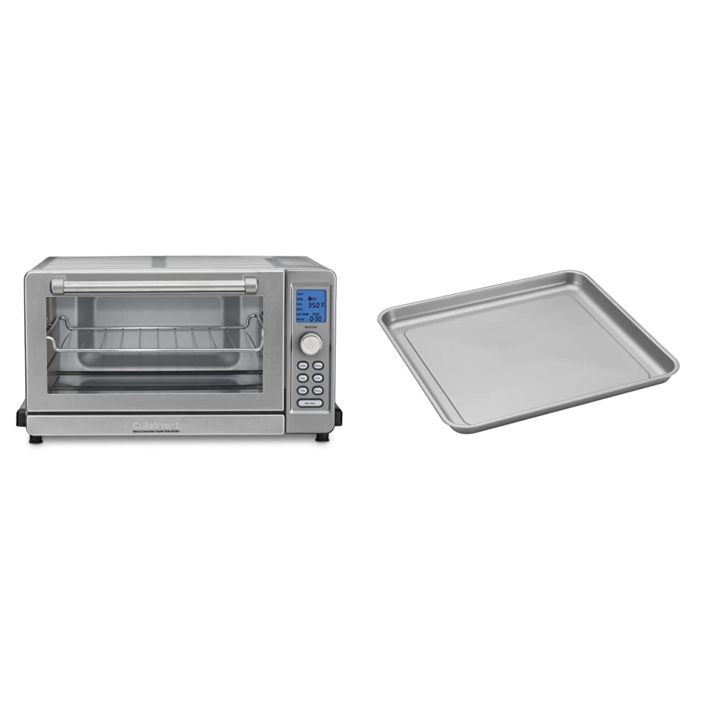 Cuisinart Deluxe Convection Toaster Oven Broiler with Baking Pan - Brushed Stainless Steel Countertop Oven for Baking, Roasting & Broiling - Perfect for Small Kitchens, Dorms & Apartments