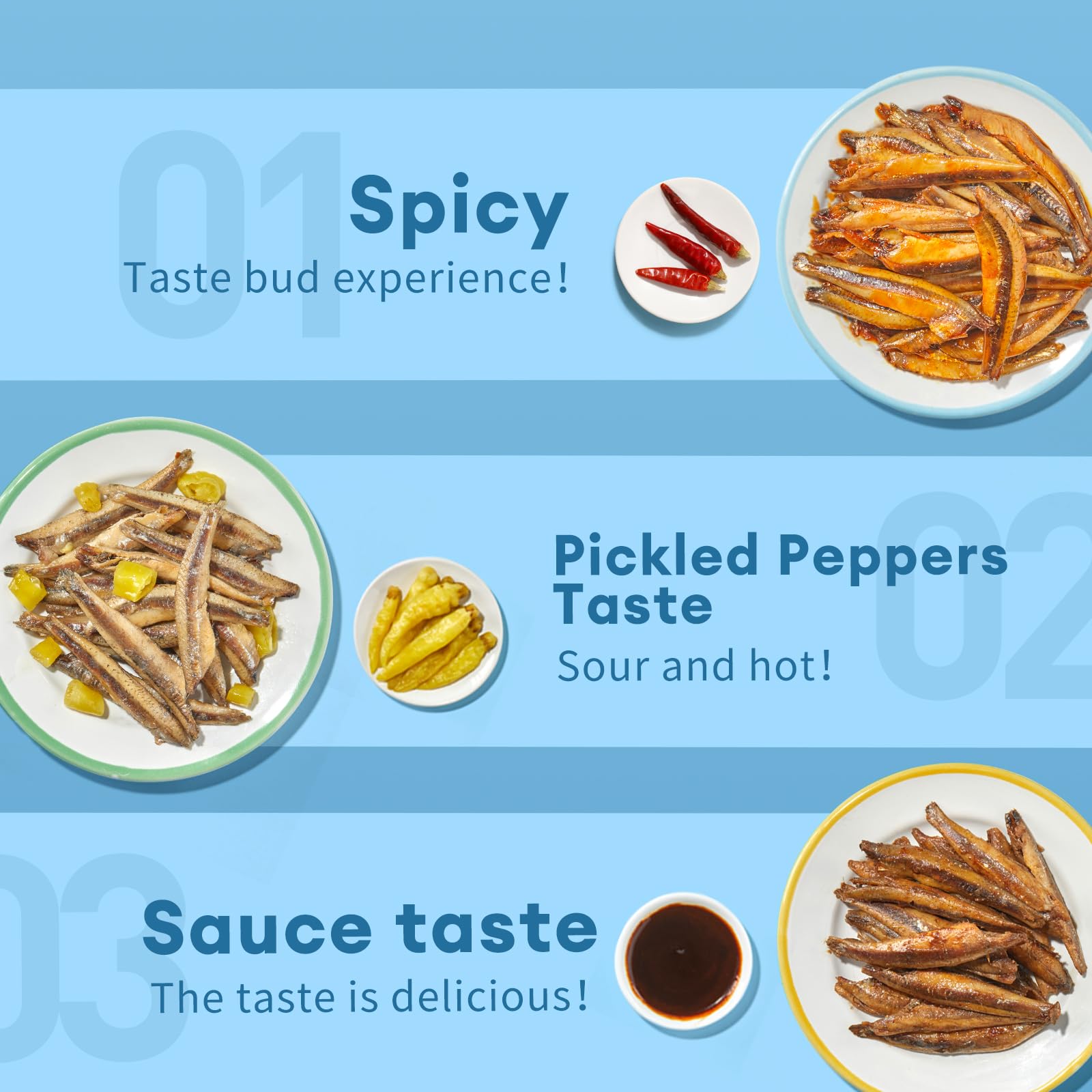 Spicy Fried Fish Sticks - 10.58oz Chinese Seafood Snacks | Crunchy Spiced Fish Snacks for Parties, Movie Nights & Quick Bites