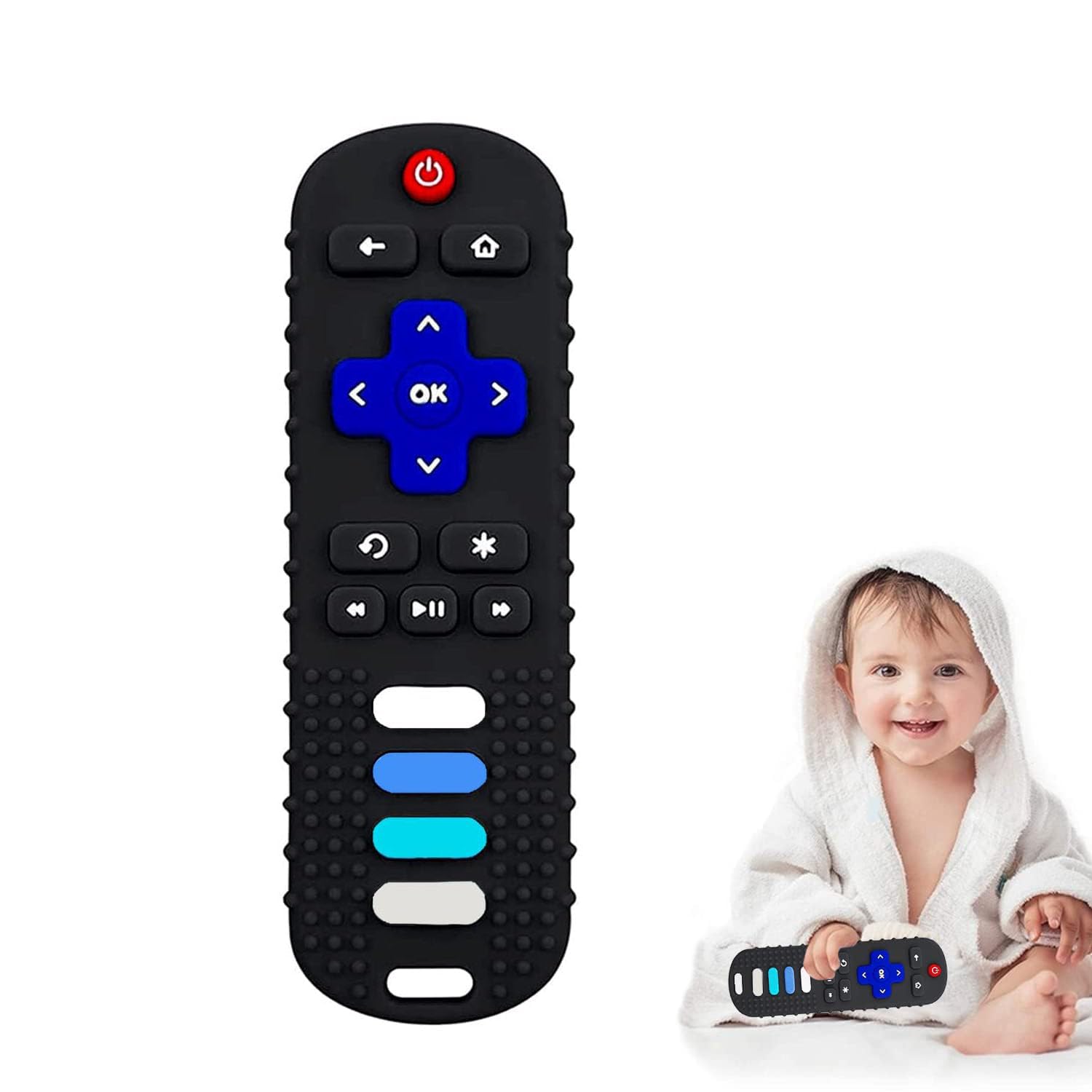 **BPA-Free Baby Teether Toy - TV Remote Control Shaped Teething Toy for Infants 3-24 Months | Safe Chew Toy for Soothing Sore Gums - Perfect for Home, Travel & Playtime**