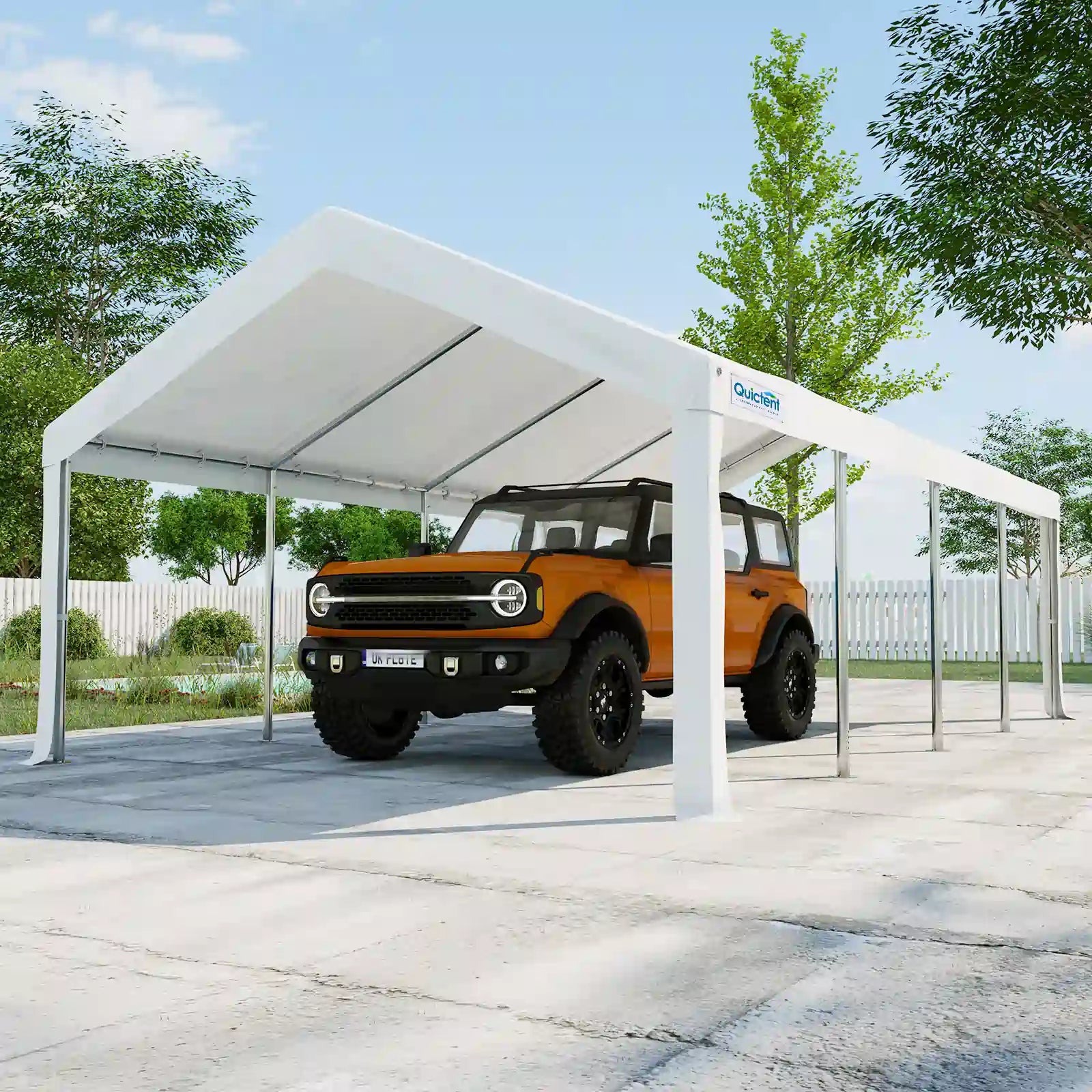 10' x 30' White Party Tent - Waterproof Outdoor Canopy for Weddings, Picnics & Backyard Events - Heavy Duty Frame with UV Protection