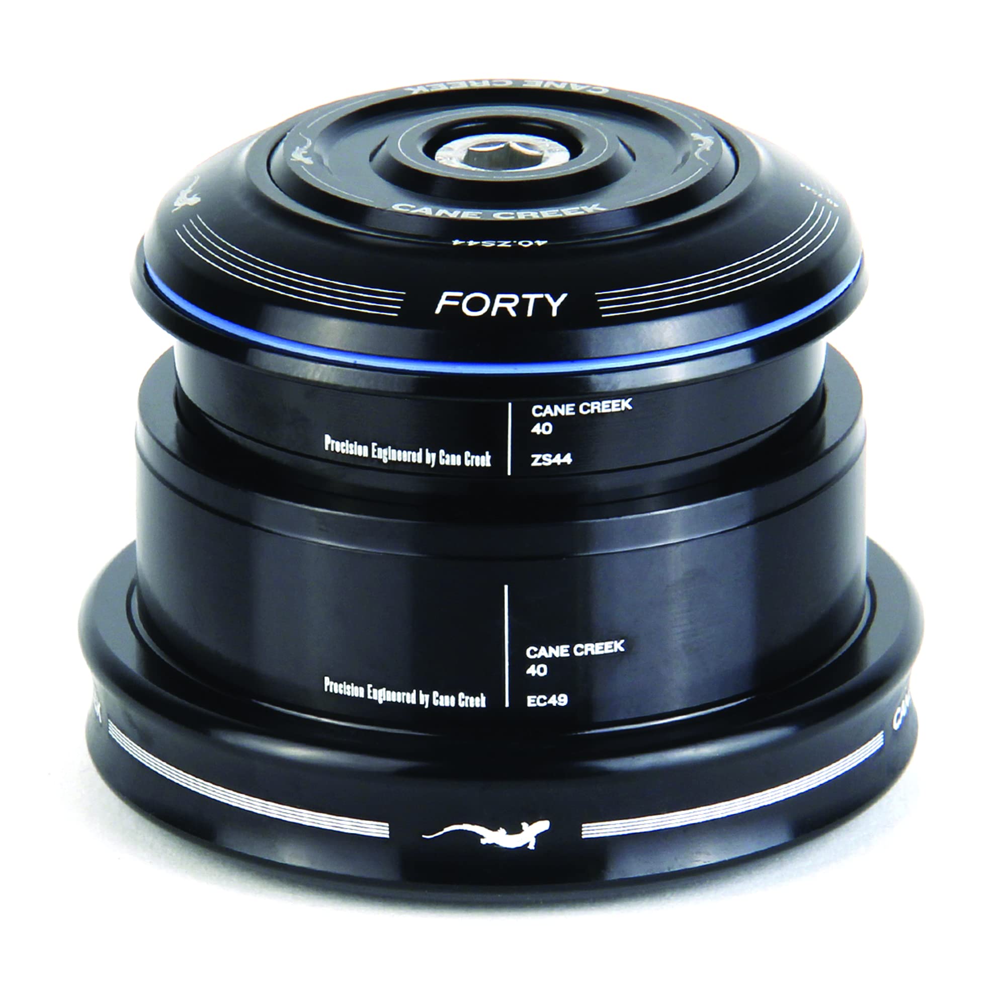 Cane Creek 40-Series Bicycle Headset - ZS44/28.6 & EC49/40 - Premium Black MTB Headset for Smooth Steering - Perfect for Mountain Bikes, Road Bikes & Cycling Enthusiasts
