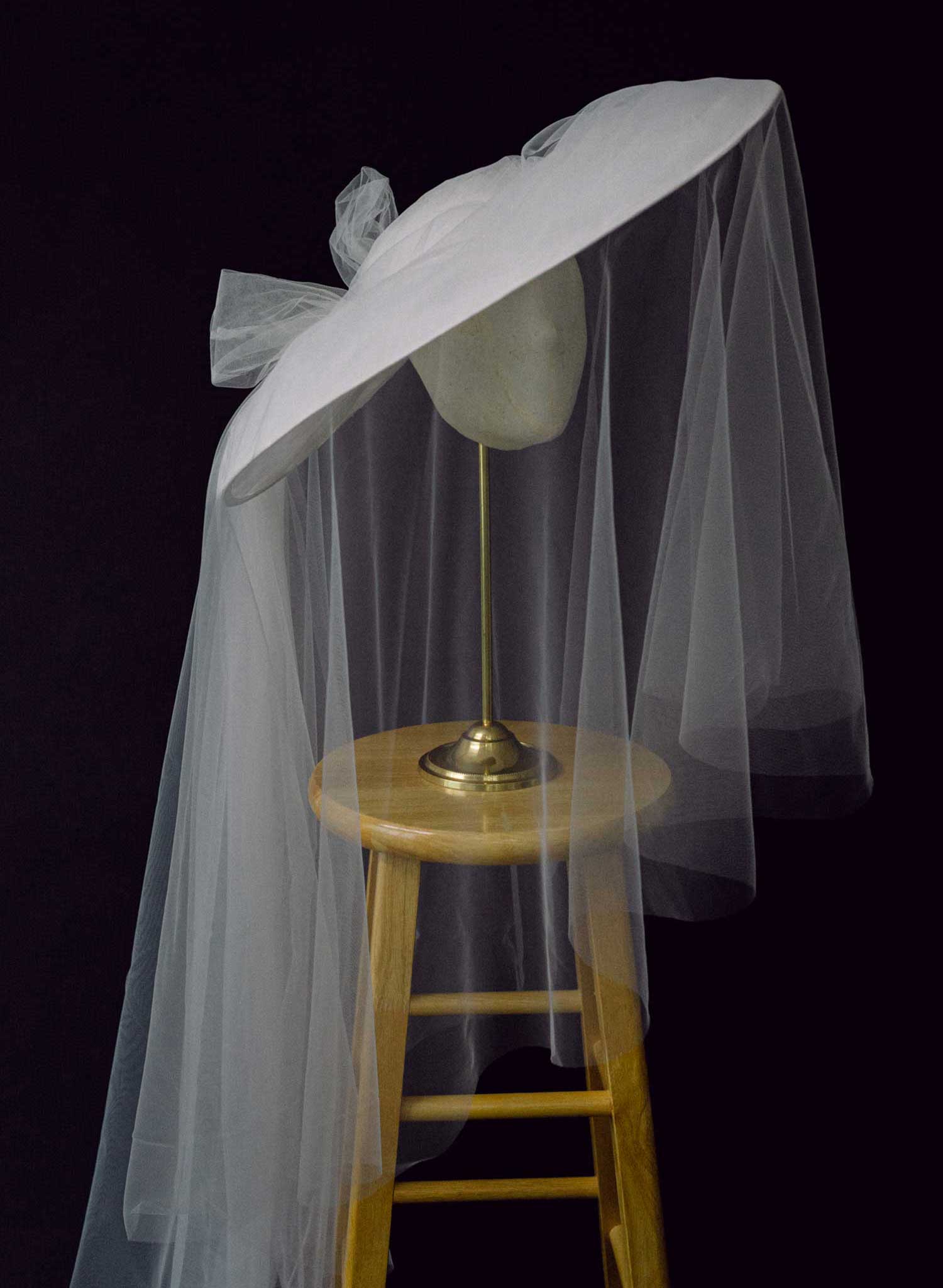 Dream Cloud Bridal Hat with Veil - Elegant Wedding Headpiece Style #2456 | Perfect for Bridal Showers, Ceremonies & Photo Shoots