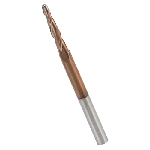 Spiral Ball Nose End Mill R1.0x15xD4x50 - Tungsten Steel Coated CNC Milling Cutter for Slotting & 3D Contouring - Perfect for Metalworking, Wood Carving & Precision Machining