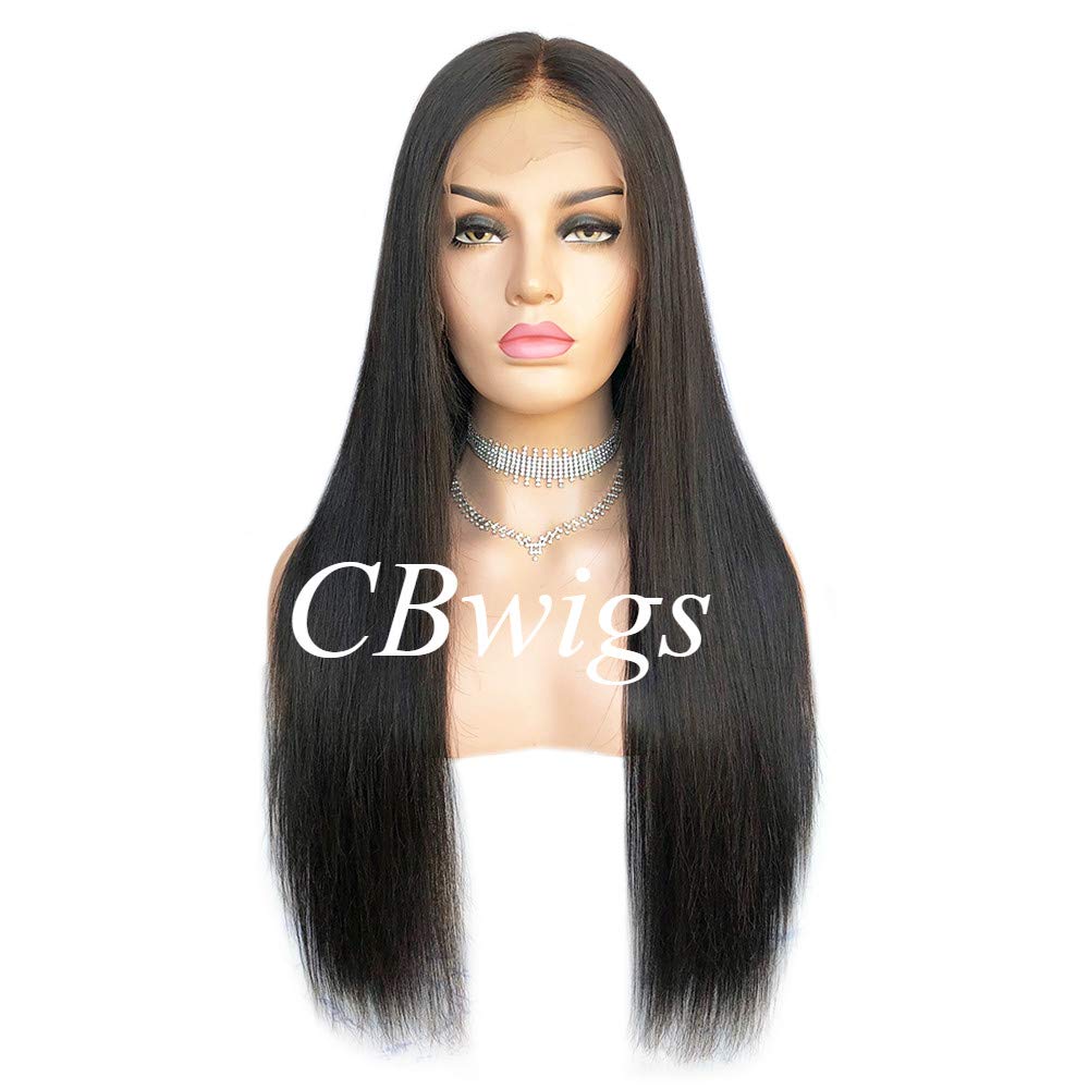 Glueless 360 Lace Frontal Wig - 18 Inch Natural Straight Brazilian Remy Human Hair - 130% Density for Black Women | Perfect for Daily Wear, Parties & Special Occasions