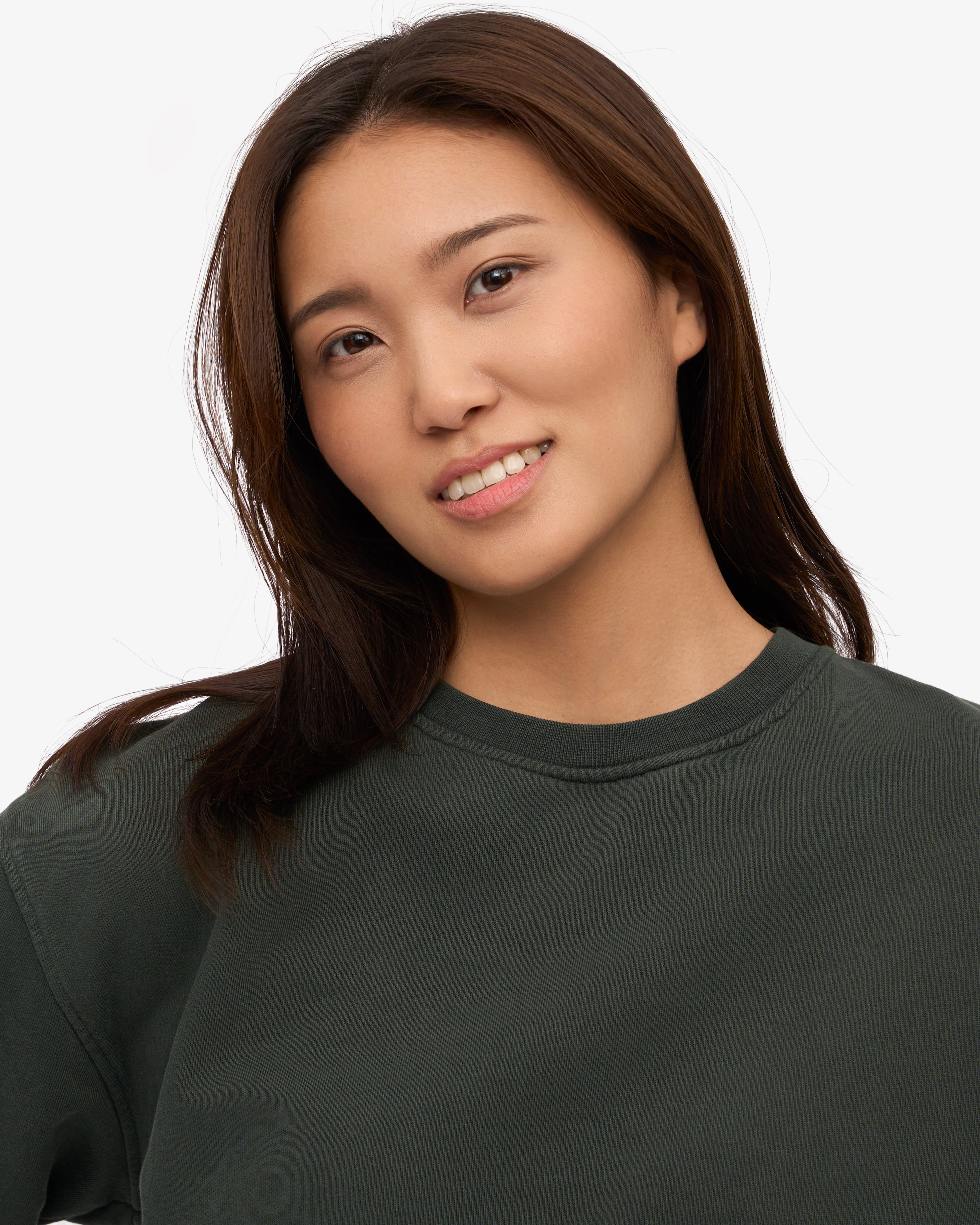 Women's Classic Organic Cotton Crew Neck T-Shirt - Midnight Forest - Casual Wear, Loungewear & Everyday Comfort