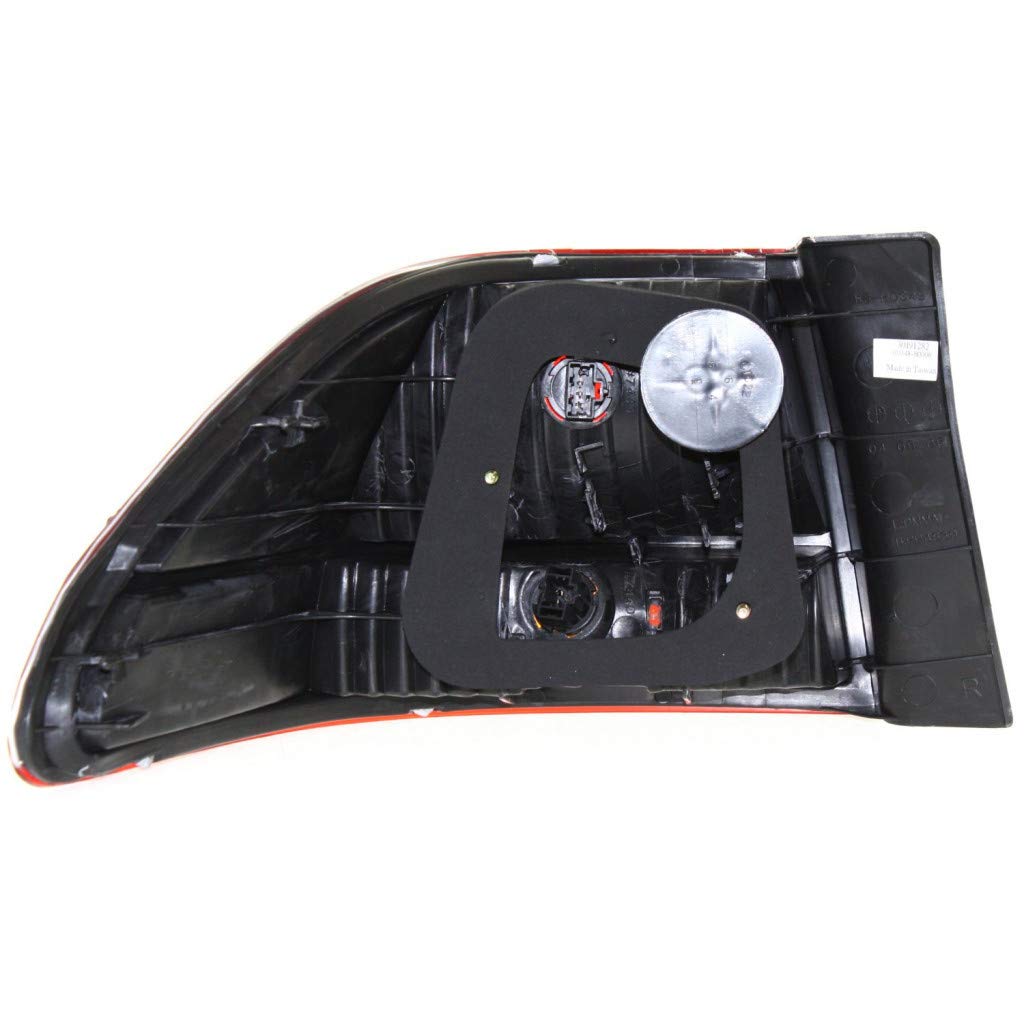 2001-2002 Honda Accord Tail Light Assembly Pair - Driver & Passenger Side with Bulbs Included (HO2800135, HO2801135) - Direct Replacement for 33551-S84-A11, 33501-S84-A11 - Perfect for Sedan Body Mounted Installation & Nighttime Driving Safety