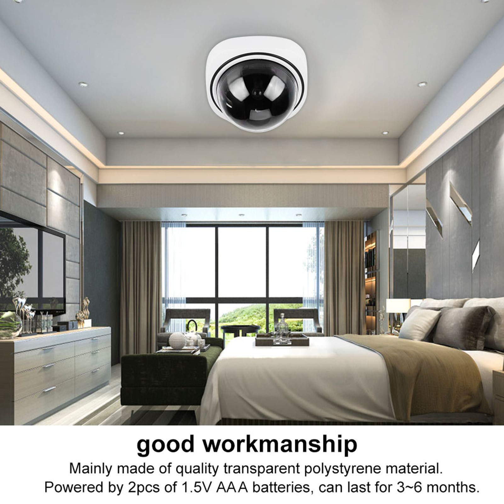 Leapiture Wireless Security Camera Indoor Outdoor - HD Dome Surveillance Camera with Virtual IR LED, Weatherproof for Home & Business Security - Perfect for Monitoring Backyard, Garage, and Office