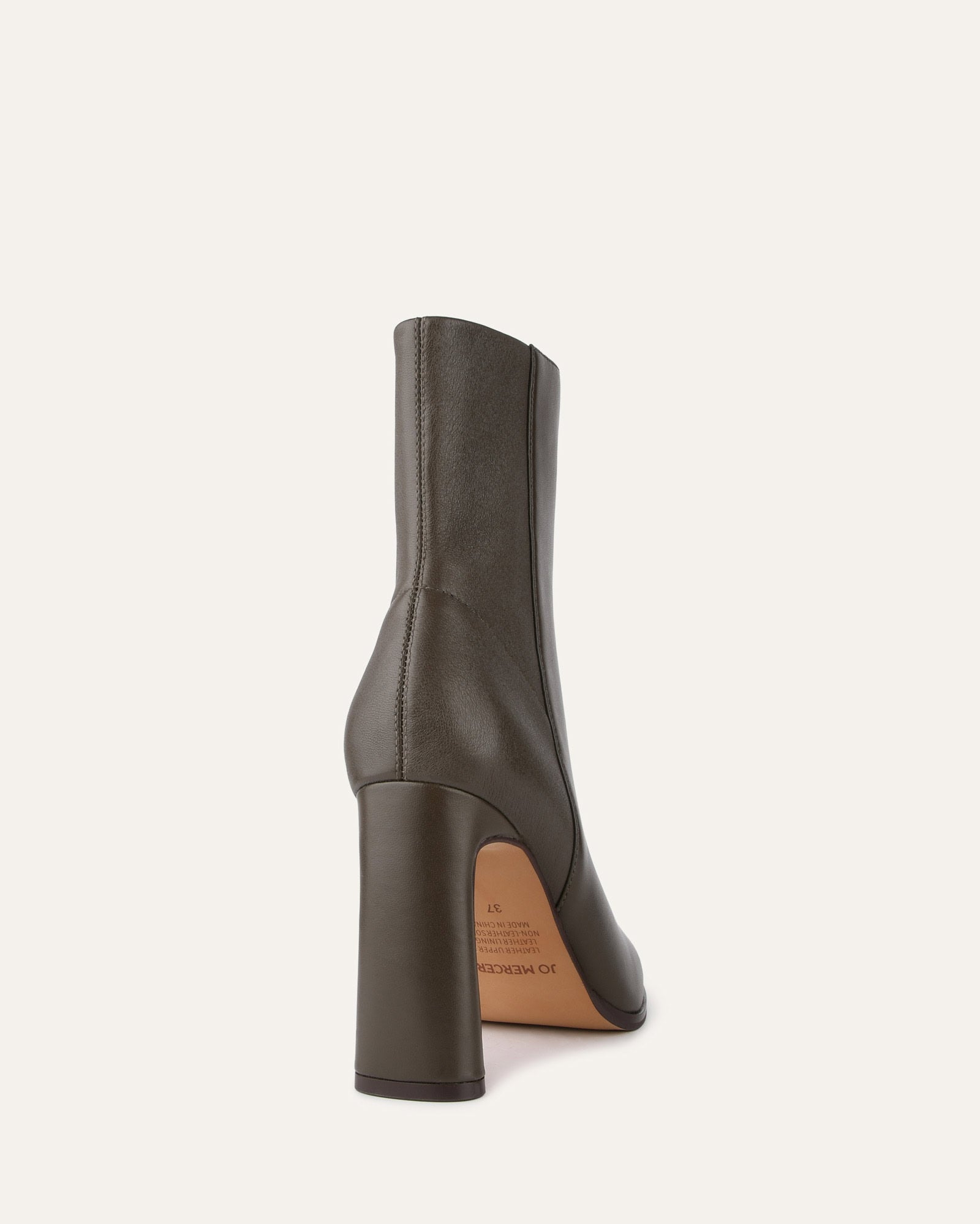 JEMIMA Women's High Ankle Boots - Dark Olive Genuine Leather - Fashionable Winter & Fall Boots for Casual Outfits & Outdoor Activities