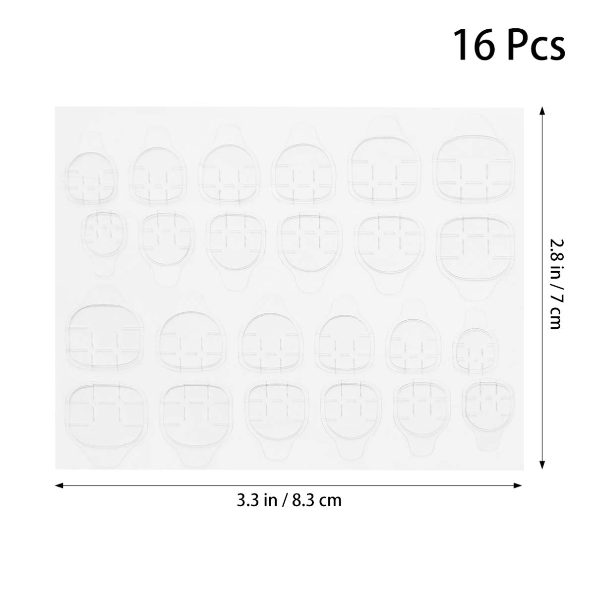 16 Sheets Double-Sided Nail Art Glue Stickers - False Nail Tips Adhesive, Temporary & Eco-Friendly Nail Glue for Women & Girls - Perfect for DIY Manicures, Nail Extensions & Salon-Quality Nails at Home