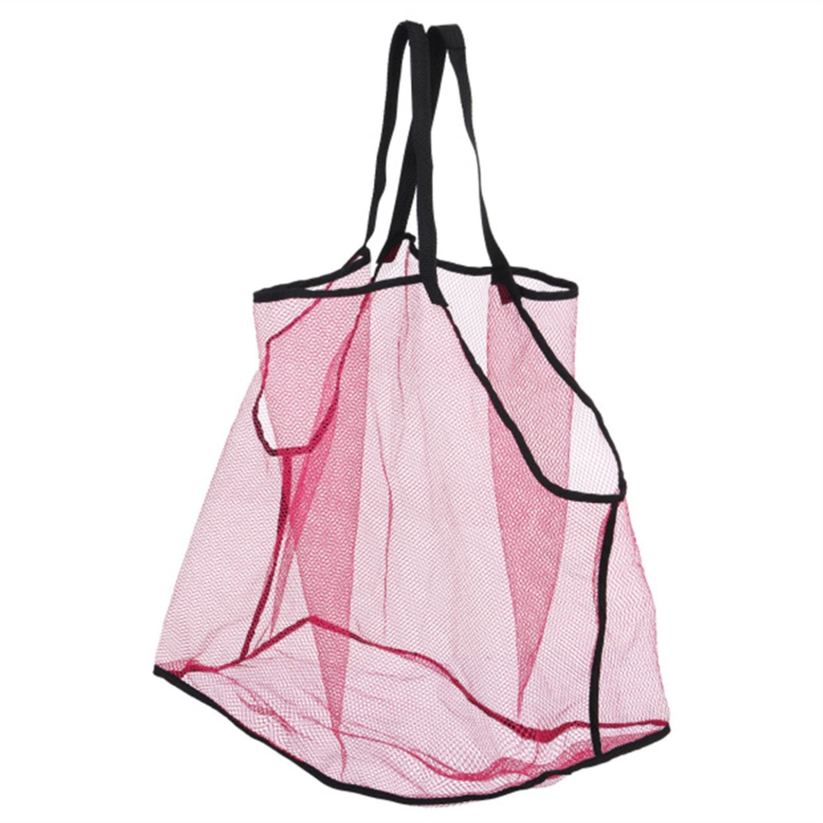 **Large Capacity Sand-Free Mesh Beach Bag - Kids Swimming Toy Storage, Towel & Clothes Organizer, Durable & Lightweight for Pool, Beach, Travel (Pink)**