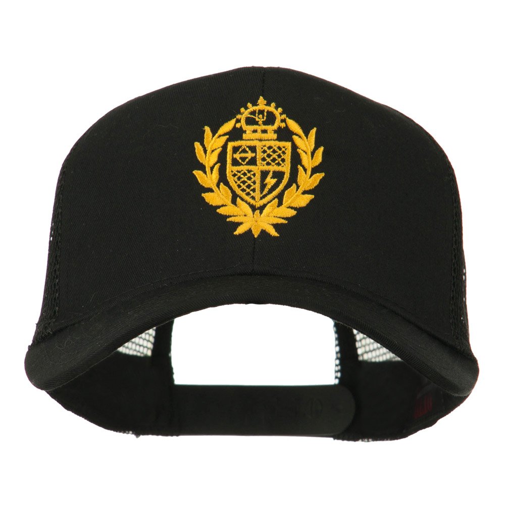 Crest Embroidered Mesh Back Baseball Cap - Adjustable Snapback Hat for Men & Women - Perfect for Sports, Outdoor Activities & Casual Wear