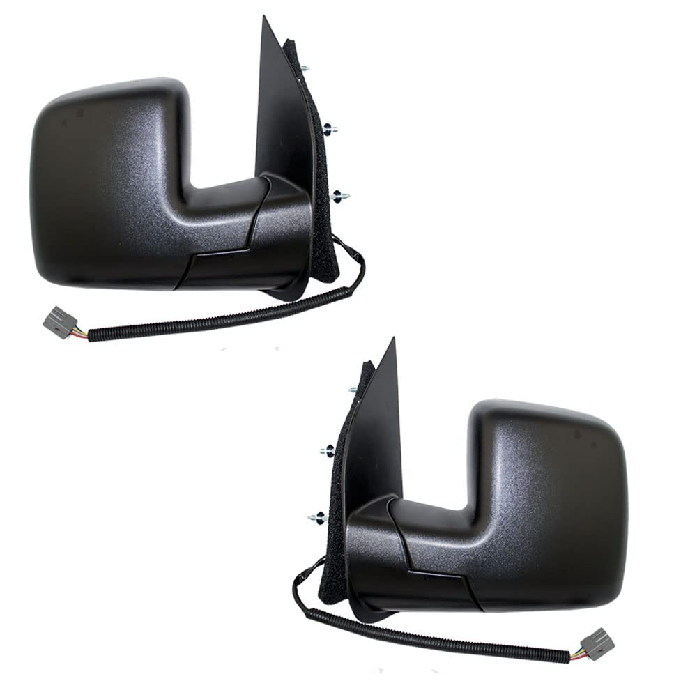 2002-2008 Ford E-Series Van Power Side View Mirrors - Driver & Passenger Replacement (Part #7C2Z17683AA & 7C2Z17682AA) - Durable Single Glass Design for Enhanced Visibility - Perfect for Fleet Vehicles, Delivery Vans & Work Trucks