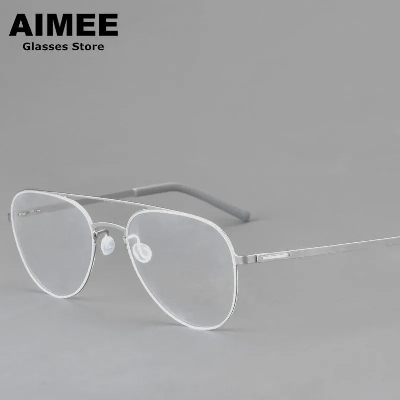 Aimee Women's Full Rim Oval Titanium Double Bridge Eyeglasses 99805 - Lightweight & Durable Eyewear for Work, Reading & Fashion