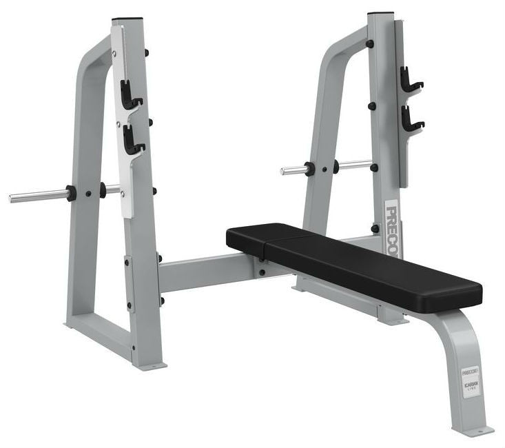 Precor 408 Olympic Weight Bench - Heavy Duty Adjustable Strength Training Equipment for Home & Gym Workouts - Perfect for Powerlifting, Bodybuilding & Fitness Training