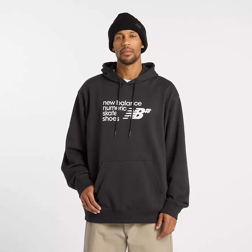 New Balance Numeric French Terry Hoodie for Men & Women | Black | Comfortable & Stylish Streetwear for Casual Wear & Skateboarding