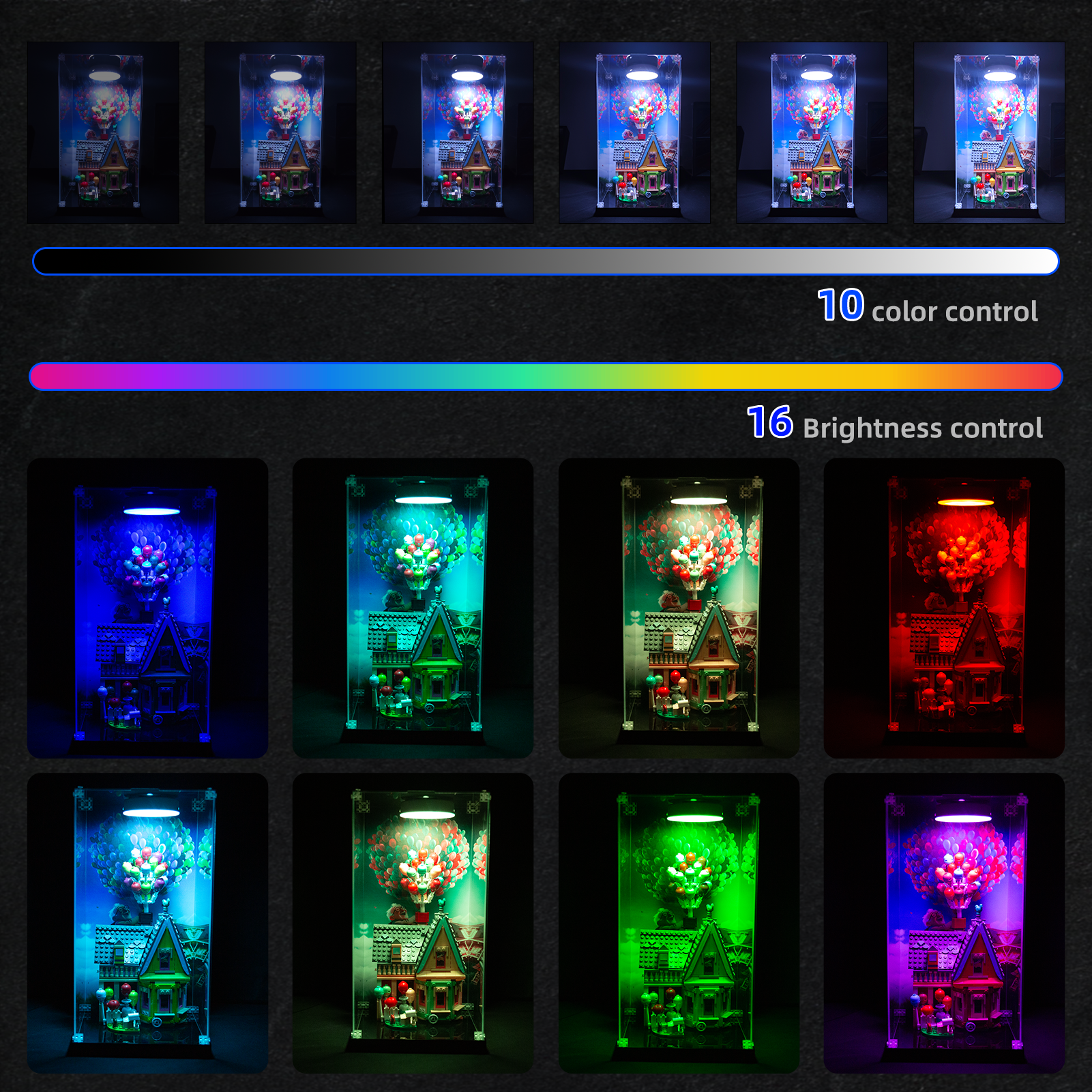 RGB Remote Control LED Display Light Kit for LEGO & Pop Culture Toys - Enhance Your Collection with Custom Lighting for Home Decor & Showcase