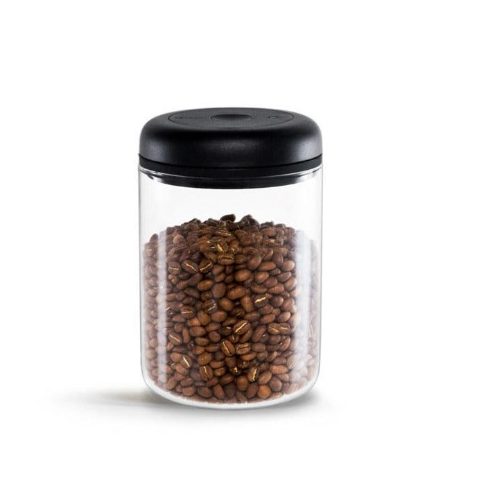 1.2L Atmos Vacuum Canister - Clear Glass Food Storage Container for Coffee, Tea, Spices & Dry Goods | Airtight Kitchen Organization Solution