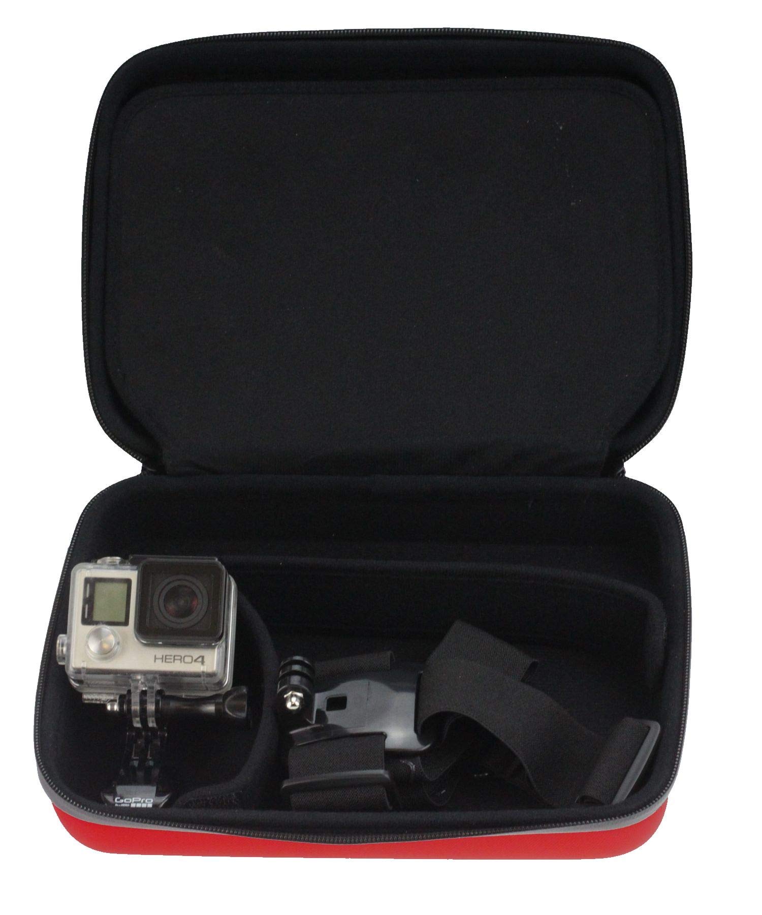 Navitech Red Hard Waterproof Case for Walkie Talkie - Compatible with Cobra AM1035 Quad Pack Two Way Radio | Durable Protection for Outdoor, Hiking, Camping & Emergency Use