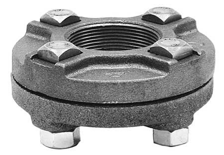 2 Inch Black Cast Iron Flange Union - Heavy Duty Pipe Fitting for Plumbing, HVAC, and Industrial Applications
