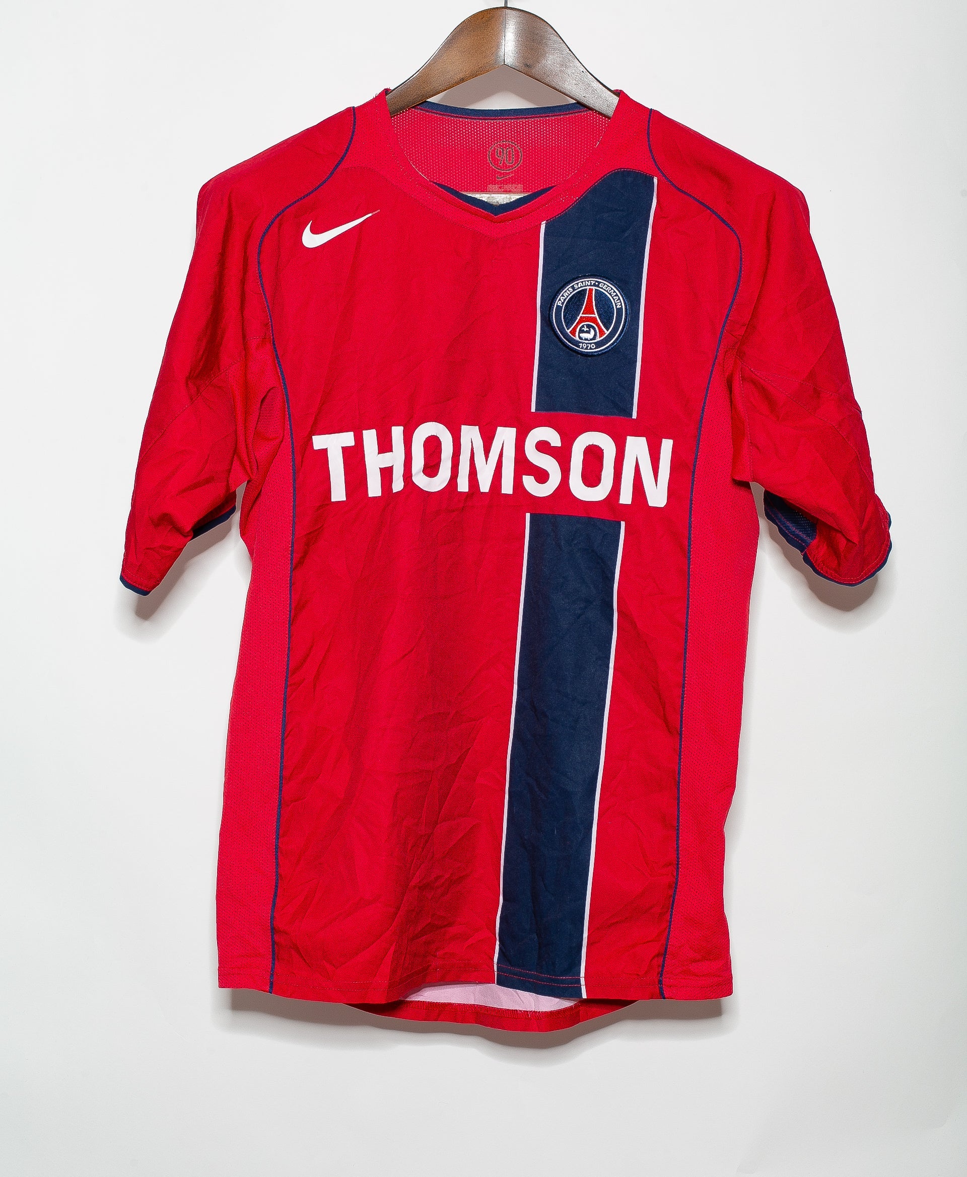 2004 Paris Saint-Germain Away Soccer Jersey (Size S) - Vintage Football Shirt for Fans & Collectors - Perfect for Matches, Gifts & Memorabilia