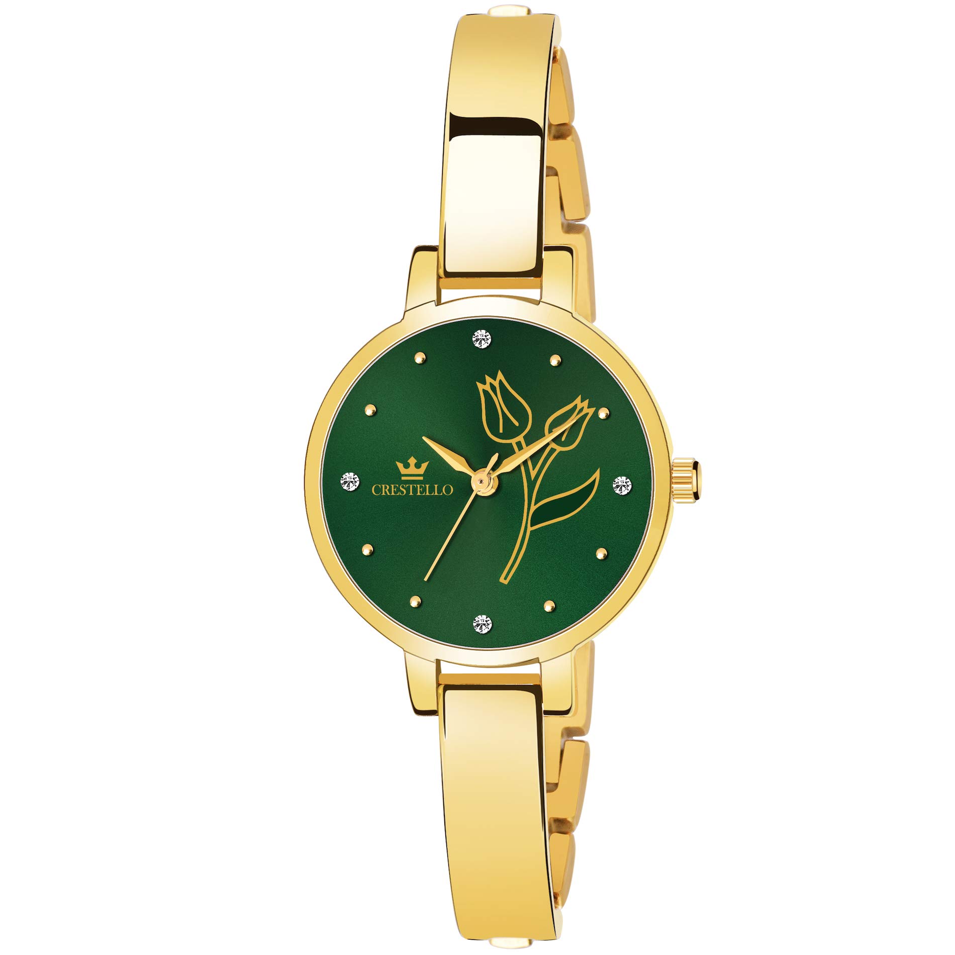 Elegant Crestello Analog Bracelet Watch for Women - Blue, Green, Pink Options | Stylish Fashion Accessory for Office, Party & Everyday Wear