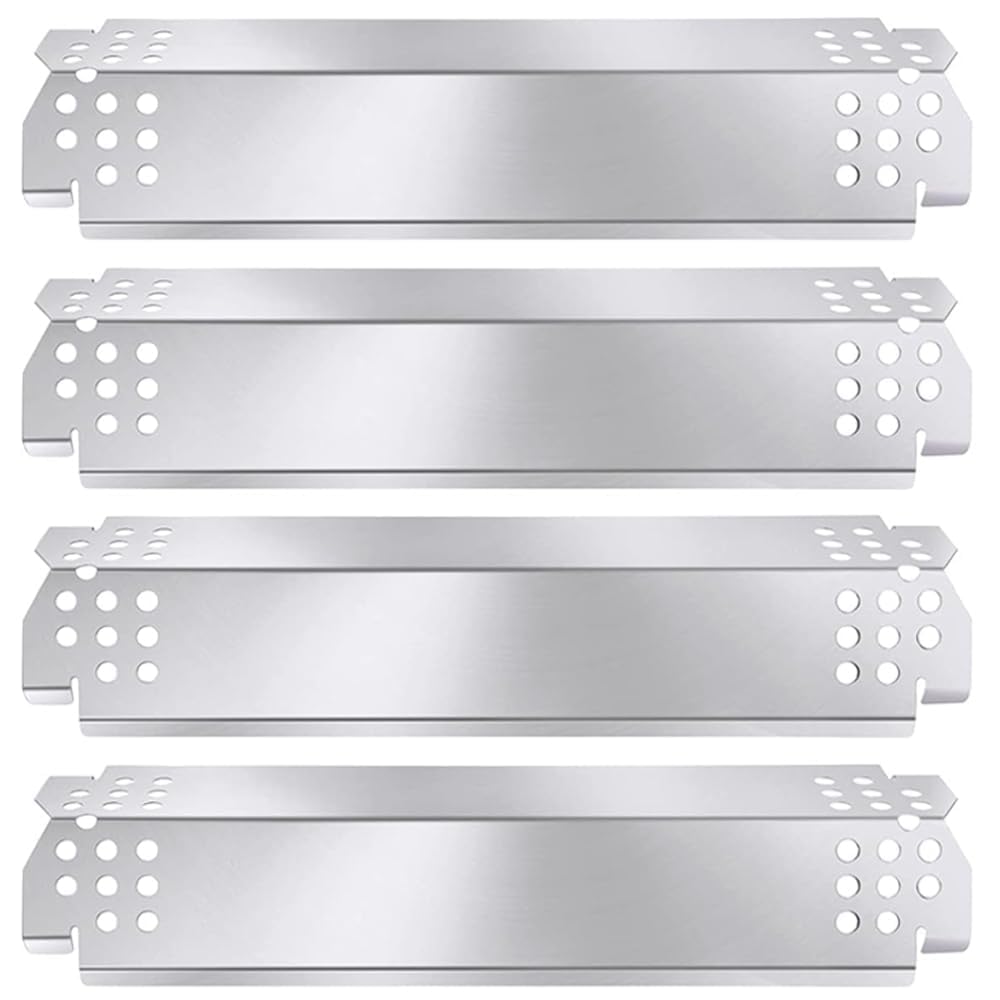 Nexgrill 4-Burner Stainless Steel Heat Plates Replacement Parts - Compatible with Models 720-0896B, 720-0896C, 720-0882A, 720-0896, 720-0925, 720-0896E - Perfect for Gas Grill Repair & Maintenance