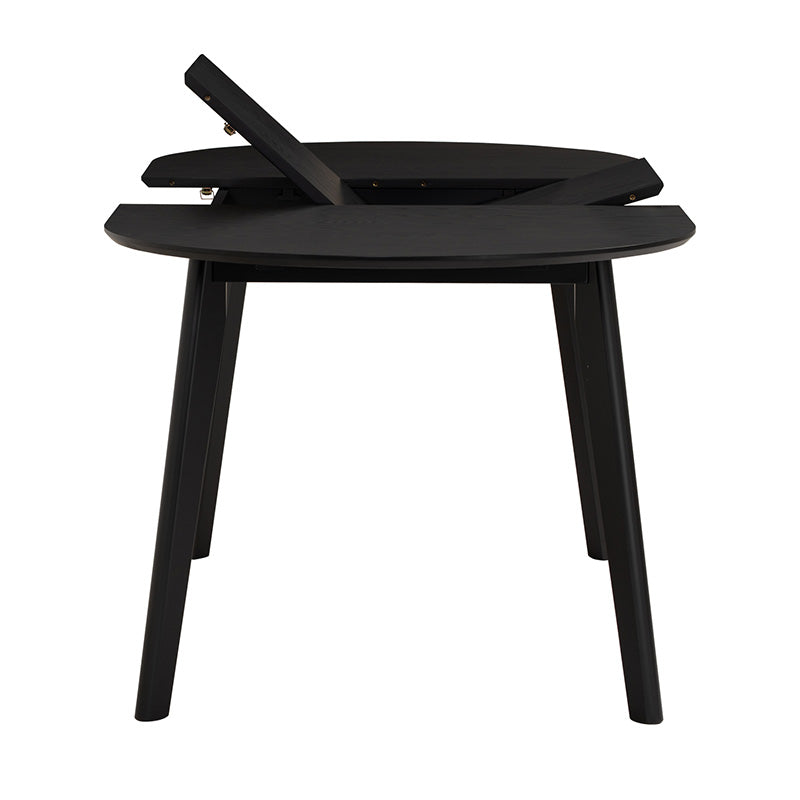 Extendable Dining Table 150-195cm - Black | Werner Expandable Kitchen Table for Small Spaces | Perfect for Family Dinners & Entertaining Guests