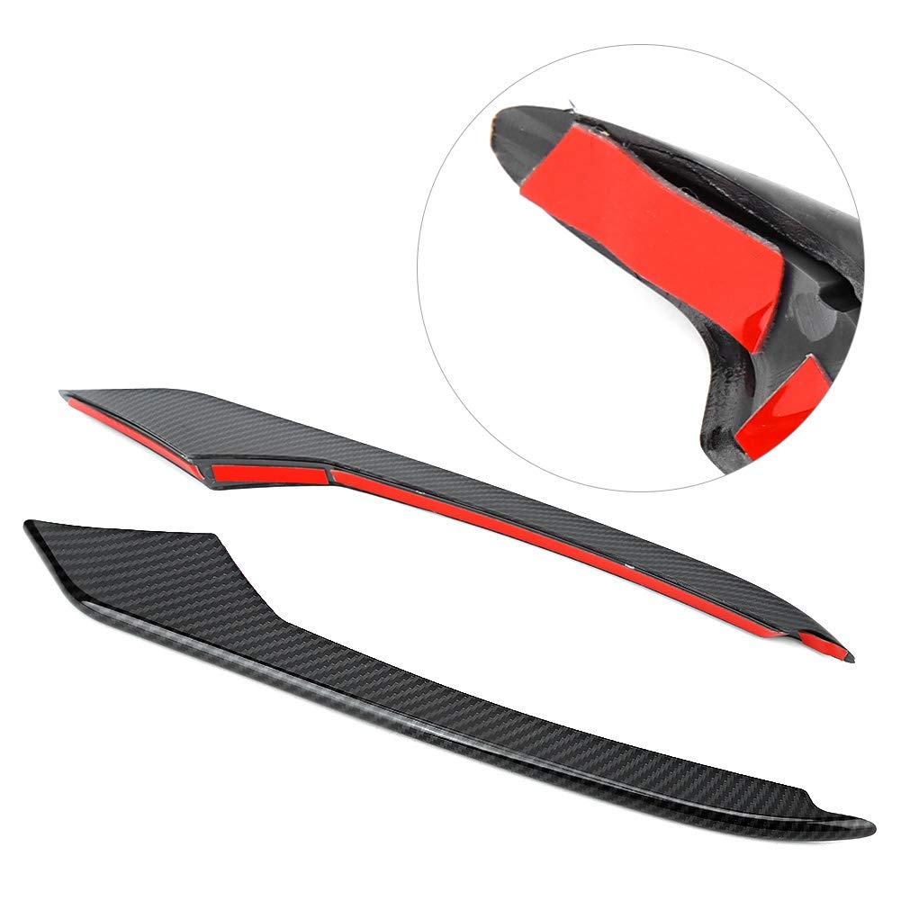 ABS Carbon Fiber Fog Lamp Eyebrow Cover Trim - 1 Pair for 2015-2018 Models | Durable & Stylish Headlight Accessory for Off-Roading & Custom Car Upgrades