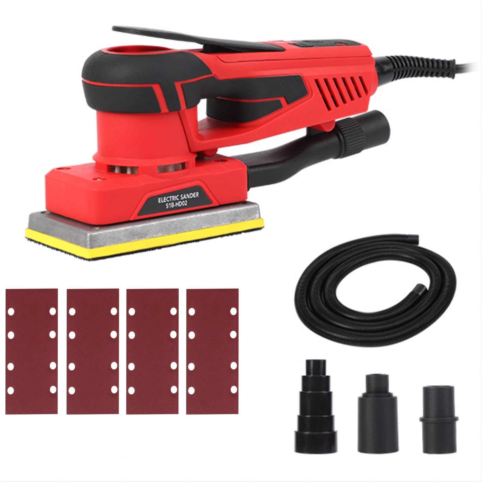 350W Brushless Motor Sheet Sander with 12 Sanding Papers - Powerful & Low Vibration 10000 OPM Finishing Sander for Woodworking, Polishing, Carpentry - Perfect for DIY Projects, Furniture Refinishing & Home Renovation