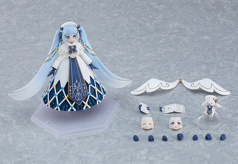 Figma EX 064 Snow Miku Glowing Snow Version Vocaloid Action Figure - Perfect for Anime Collectors & Winter-Themed Displays