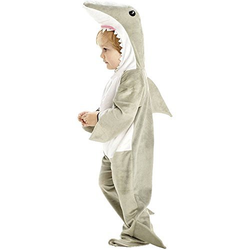 Shark Toddler Costume for Kids Size 4-6 X-Large - Gray Cute Animal Outfit for Halloween, Birthday Party & Dress-Up Play