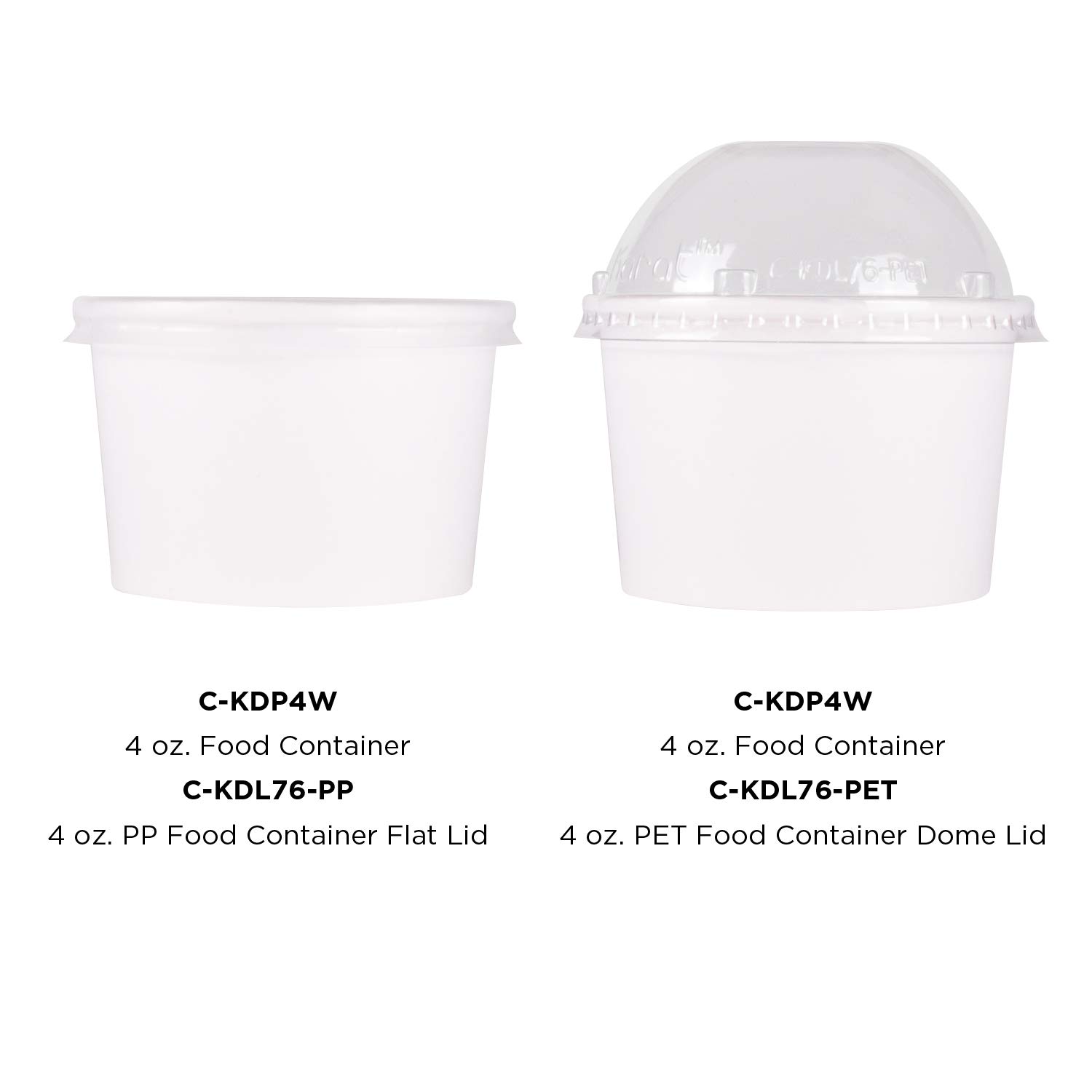 Premium 4oz (1000 ct) White Paper Ice Cream Cups - Ideal for Hot & Cold Foods, Gelato, Yogurt, and Snacks - Perfect for Parties, Dessert Shops, and Catering (C-KDP4W)