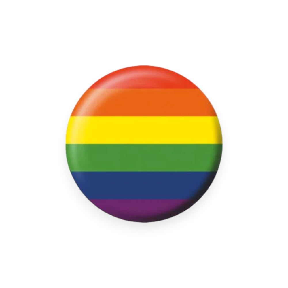 LGBTQ Pride Rainbow Flag Button Badge 2.5cm (1 Inch) - LGBTQ+ Support, Pride Events, Backpacks, Jackets, Bags