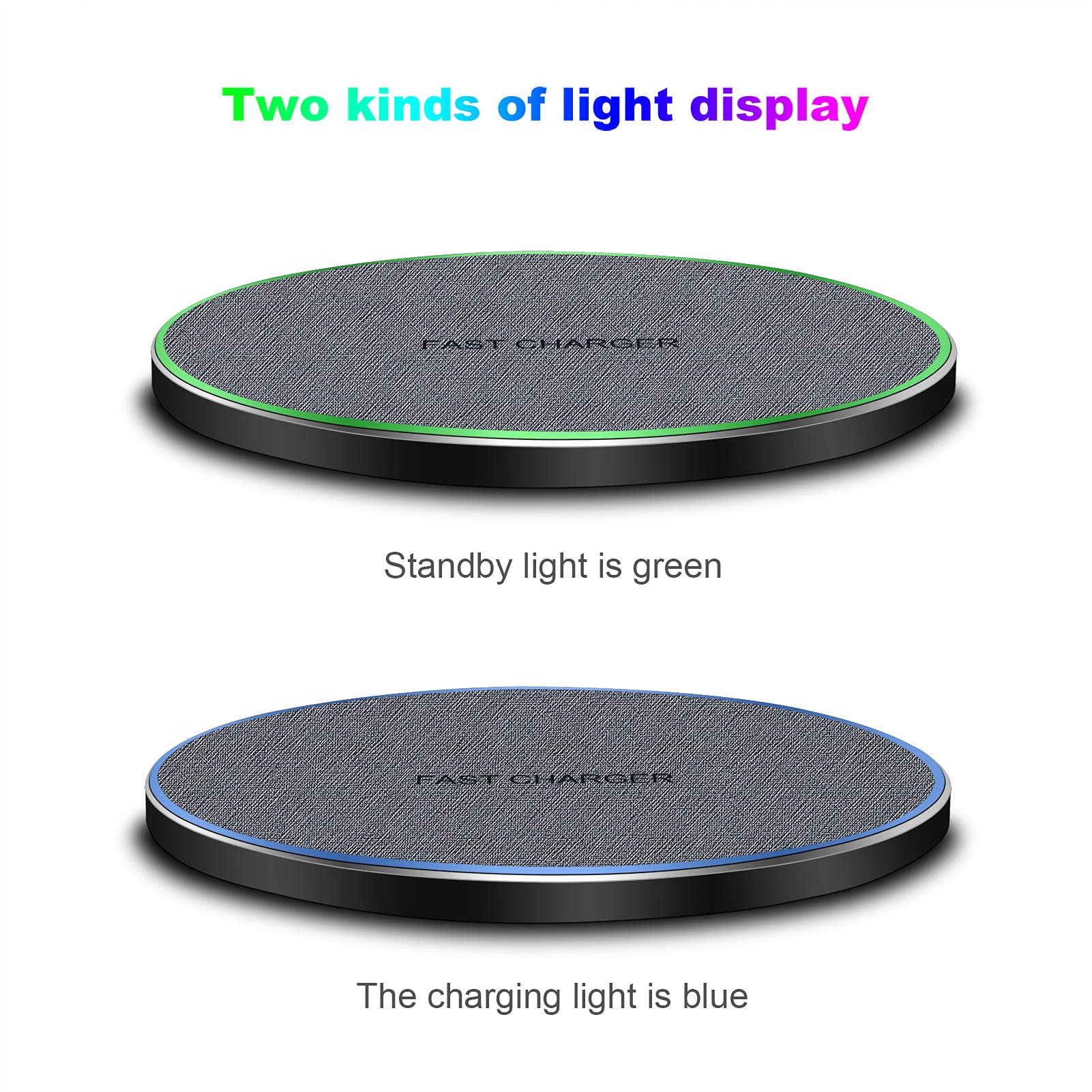 20W Fast Wireless Charging Pad - Qi-Certified Wireless Charger Compatible with iPhone 16 Pro Max/15/14/13/12/11/X/XS/8 Plus, AirPods Pro/4, Samsung Galaxy S25/S24/S23/S22/S21/S20/S10/Note 20/10 (Grey) - Perfect for Bedside, Office & Car Use