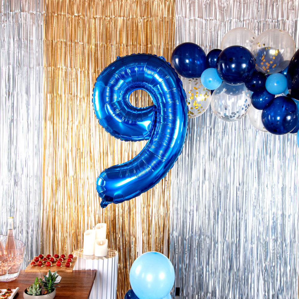Balloonify Blue Mylar Number 9 Balloon - 40 Inch Large Foil Birthday Decoration - 1 Count Box - Perfect for Birthday Parties, Anniversaries & Baby Showers