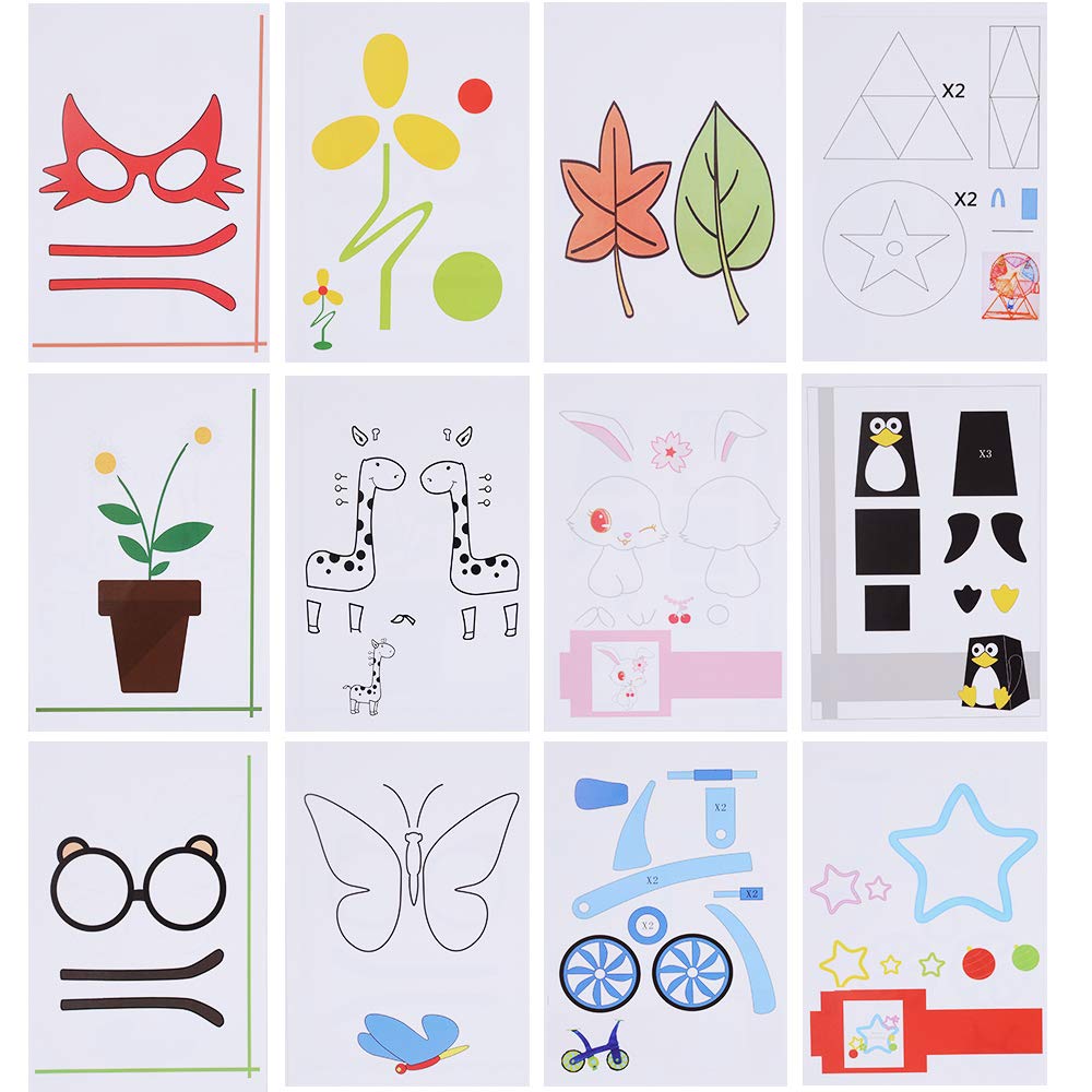 3D Printer Drawing Paper - SHONCO 20pcs Design Paper Molds for 3D Drawing Practice | Perfect for DIY Art Projects, School STEM Activities & Creative Model Making