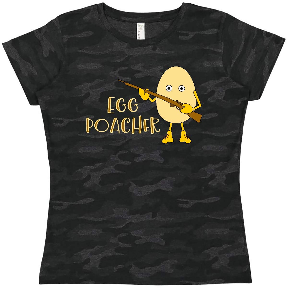 Funny Egg Poacher Hunting Design Women's T-Shirt - Comfortable Casual Tee for Outdoor Enthusiasts & Cooking Lovers